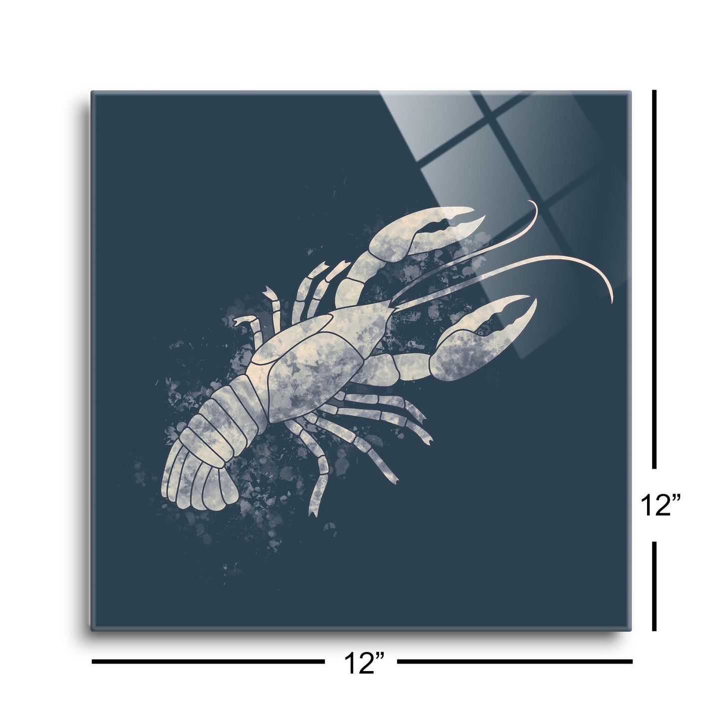 Louisiana Colorful Water Color Crawfish | Hi-Def Glass Art | Eaches | Min 1