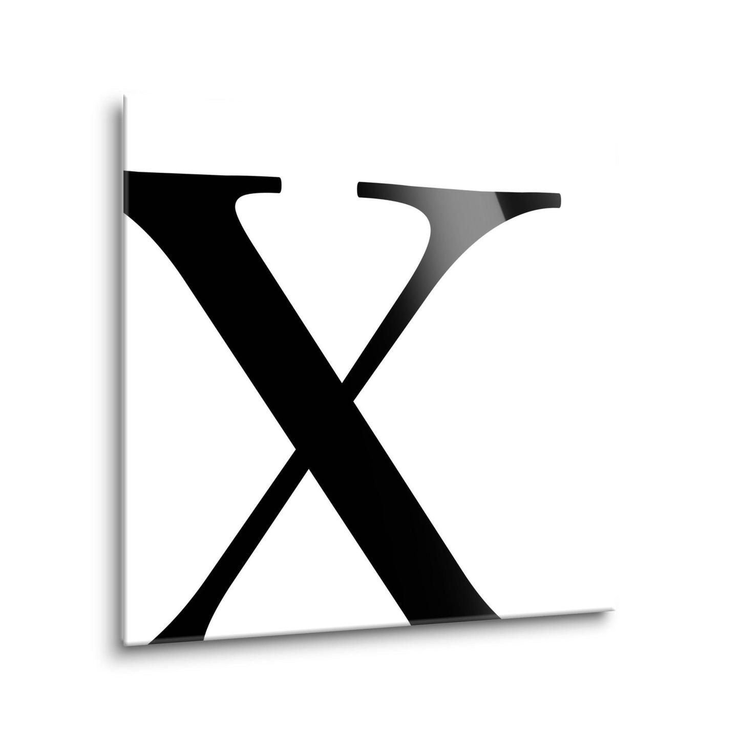 Minimal Monogram X | Hi-Def Glass Art | Eaches | Min 2