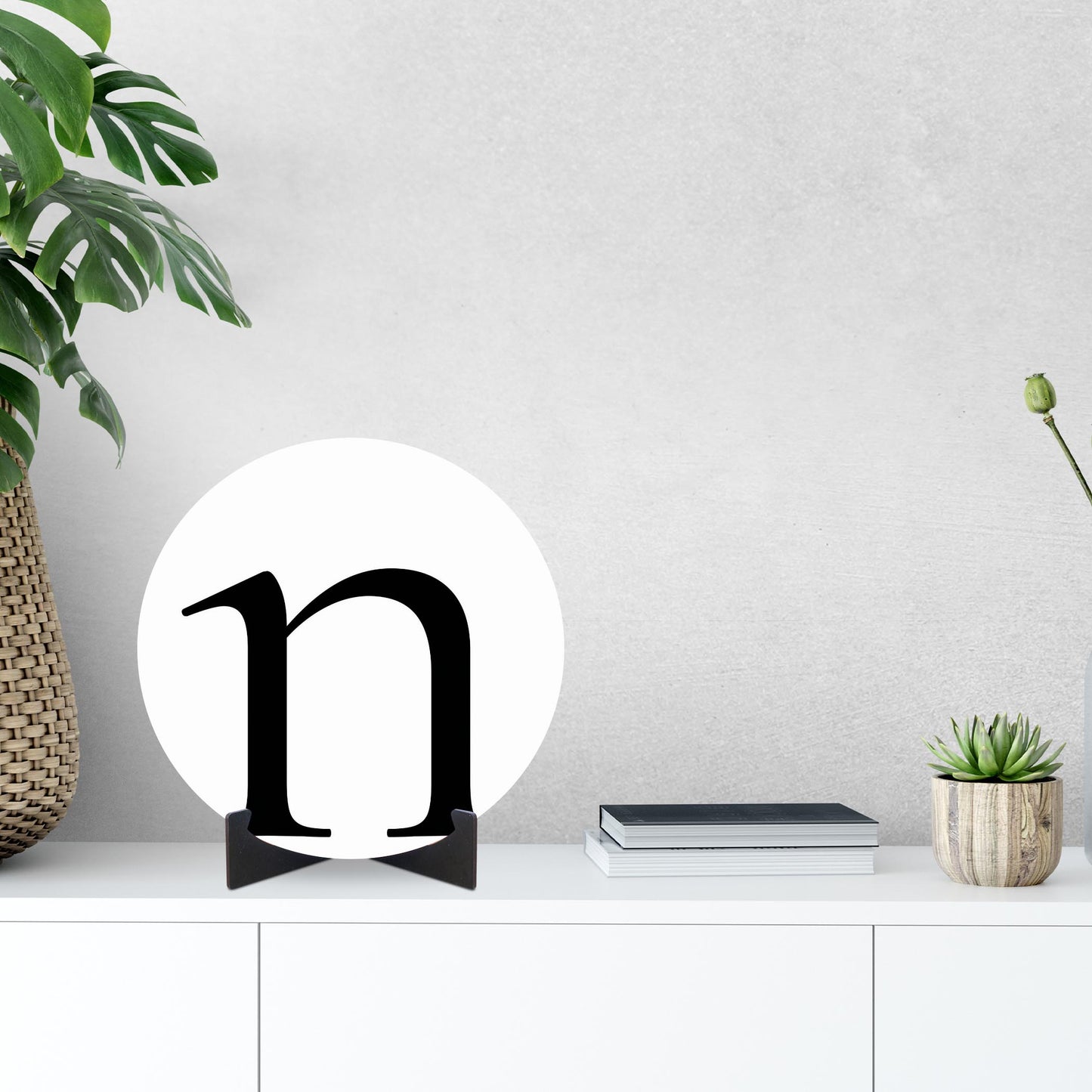 Minimalist Monogram N | Wood Sign | Eaches | Min 1