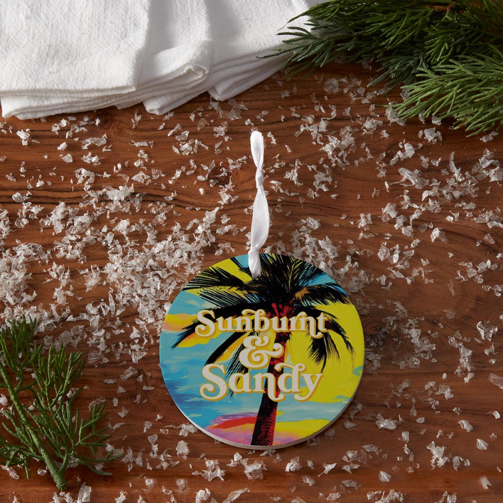 Sunburnt Sandy | Wood Ornament | Eaches | Min 6