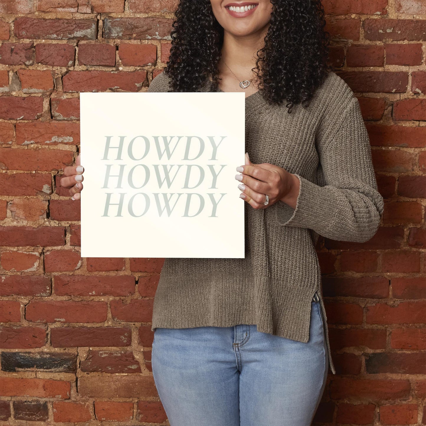 Modern Minimalist Oklahoma Howdy | Hi-Def Glass Art | Eaches | Min 1