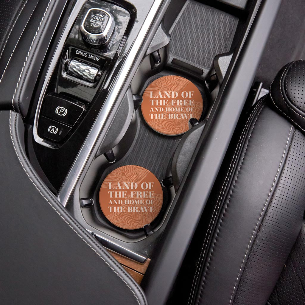 Modern Minimalist New York Free Brave | Absorbent Car Coasters | Set of 2 | Min 4