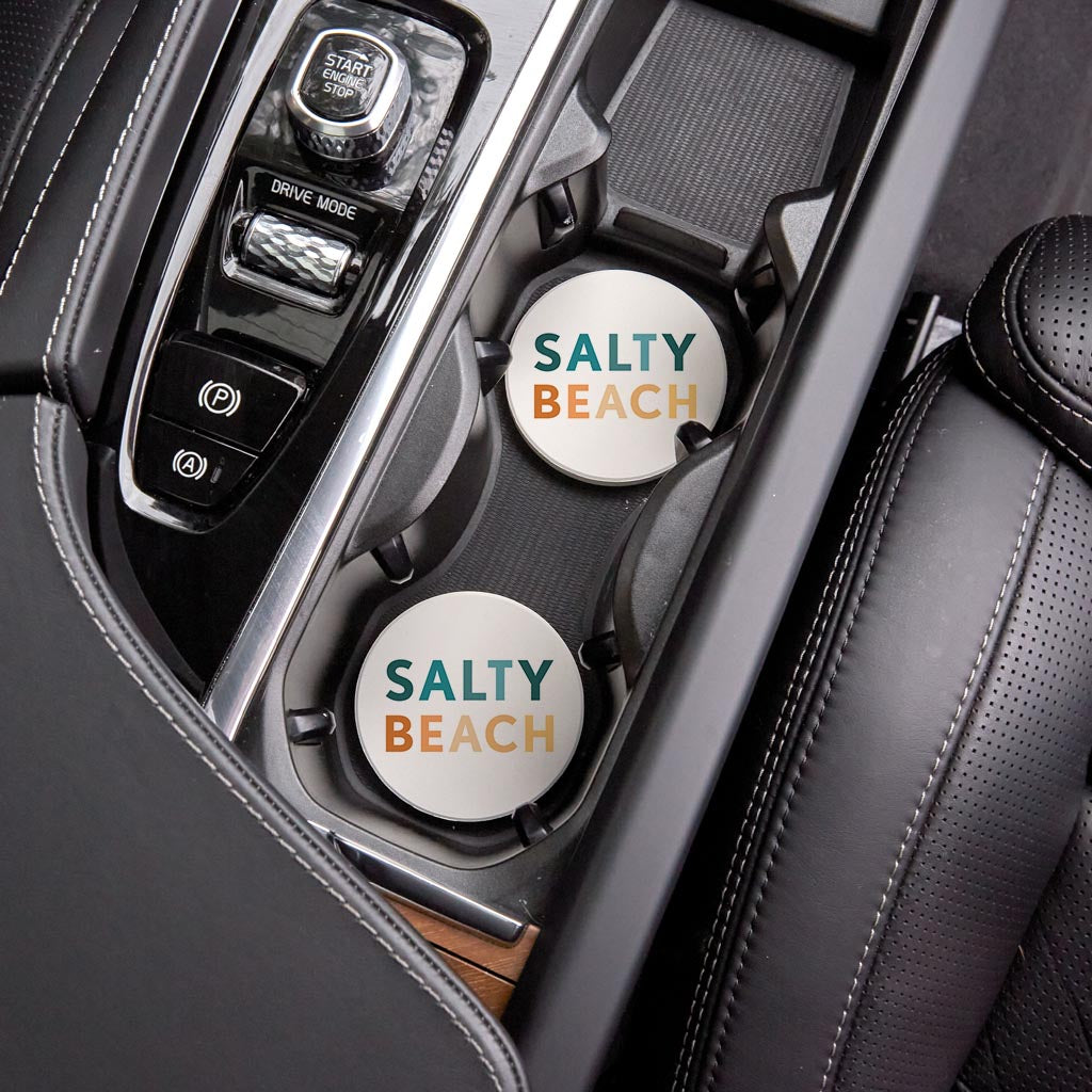 Salty Beach| Absorbent Car Coasters | Set of 2 | Min 4