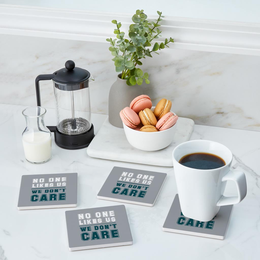 Modern Minimalist Pennsylvania We Dont Care | Absorbent Coasters | Set of 4 | Min 2
