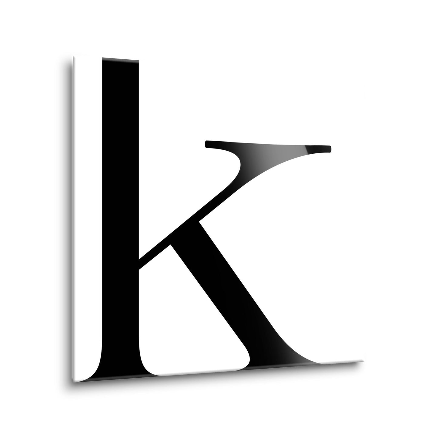 Minimal Monogram K | Hi-Def Glass Art | Eaches | Min 2