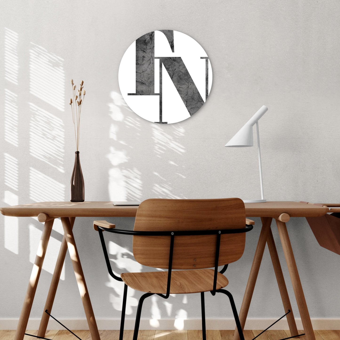 Minimalist B&W Tennessee White Initials | Wood Sign | Eaches | Min 1