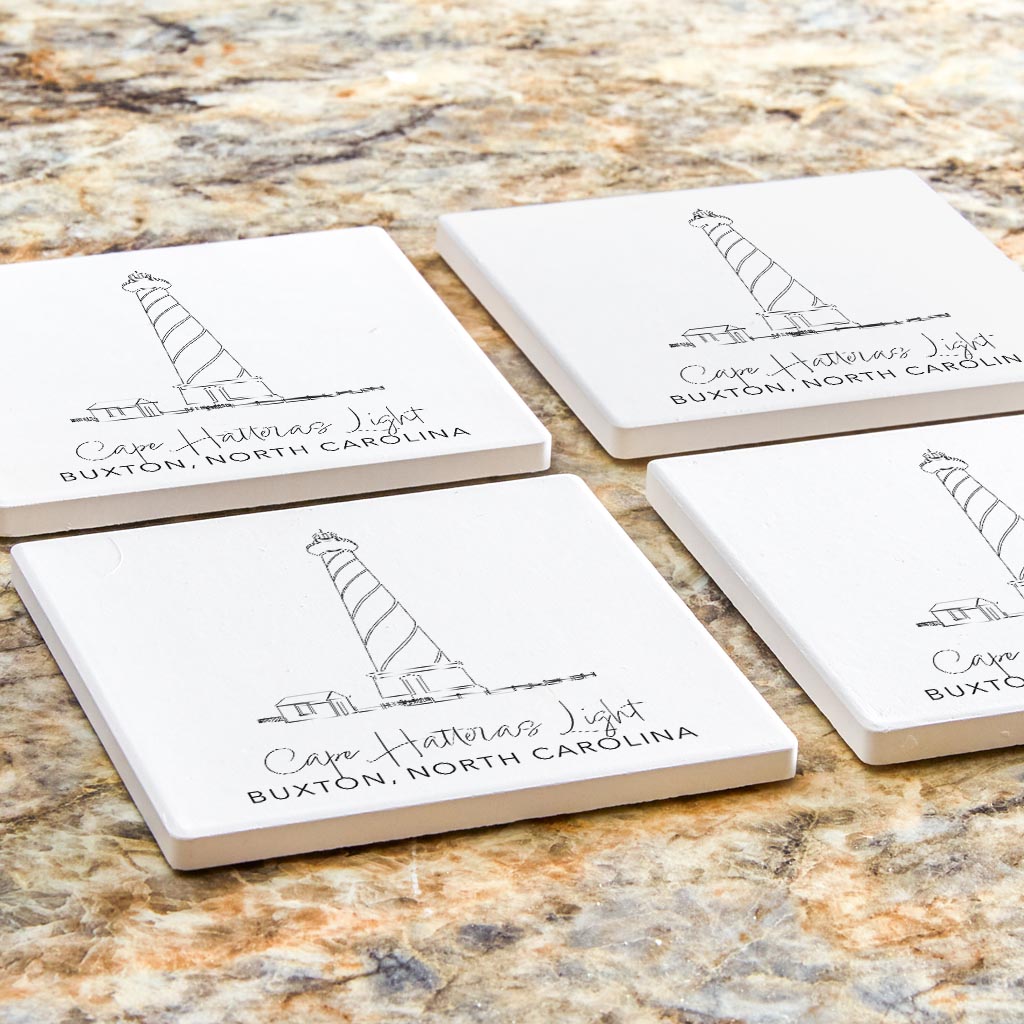 Cape Hatteras Light | Absorbent Coasters | Set of 4 | Min 2