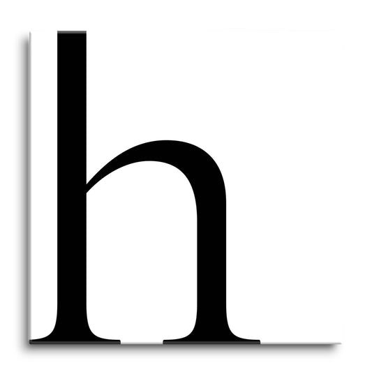 Minimal Monogram H | Hi-Def Glass Art | Eaches | Min 1