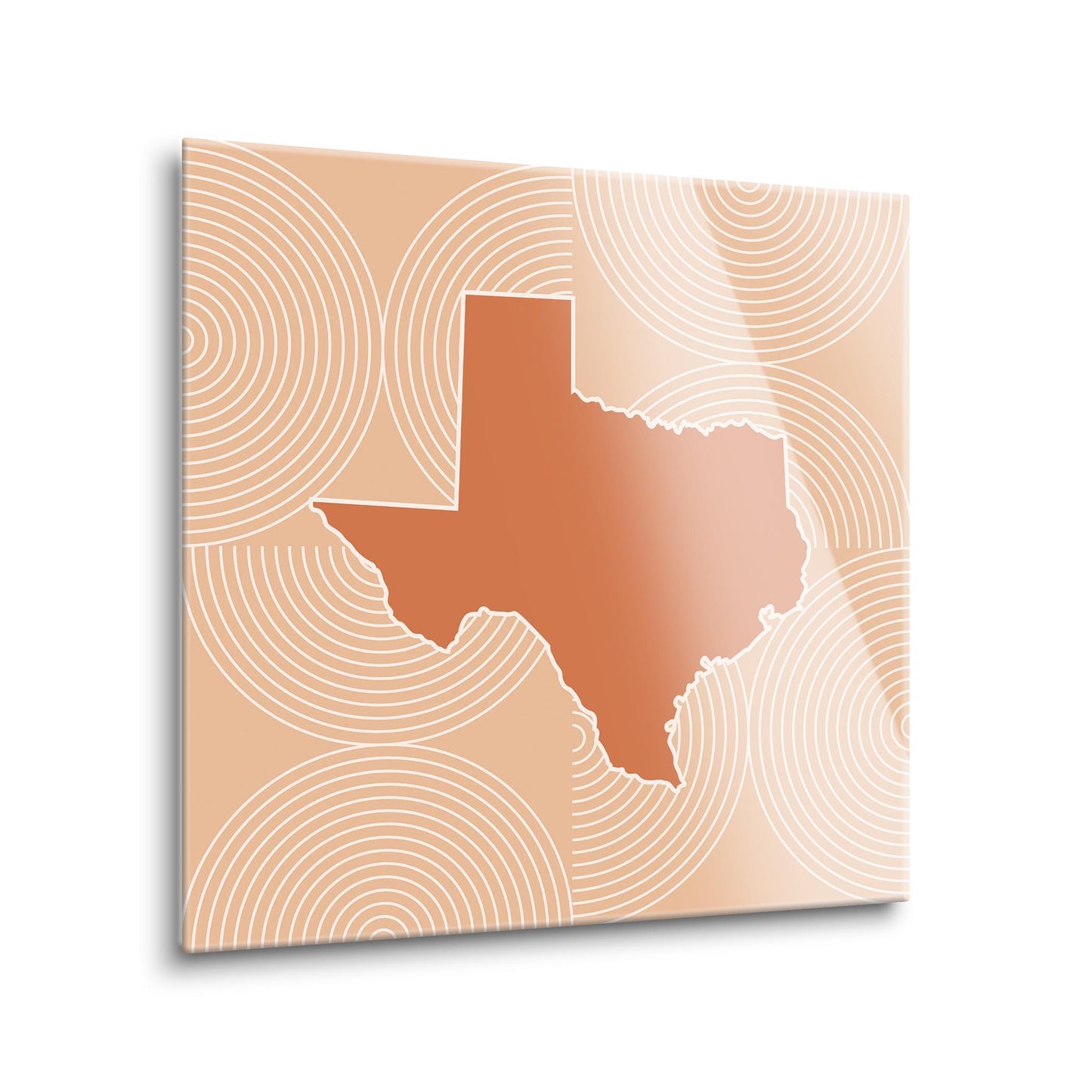 Modern Minimalist Texas State Shape With Pattern | Hi-Def Glass Art | Eaches | Min 1