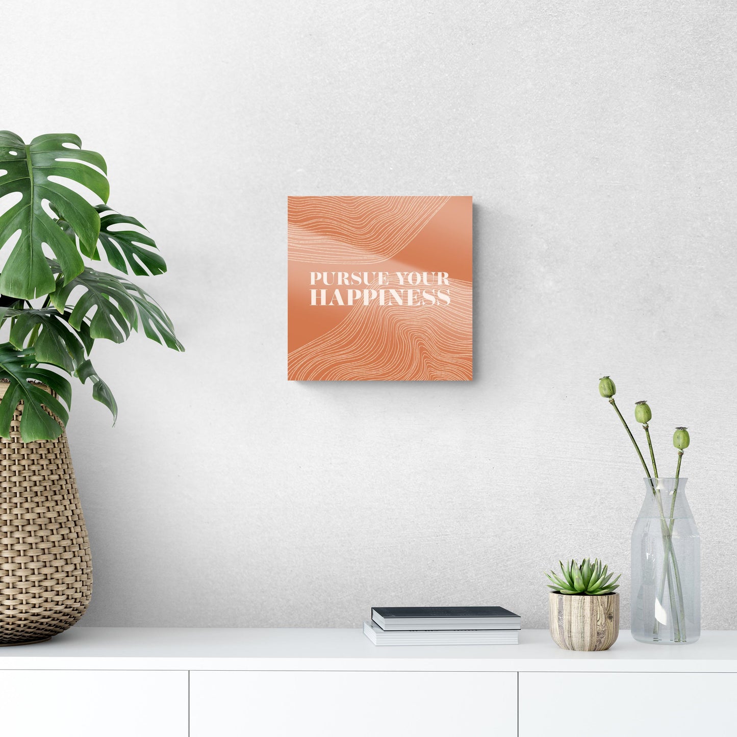 Modern Minimalist Pennsylvania Happiness Quip | Hi-Def Glass Art | Eaches | Min 1