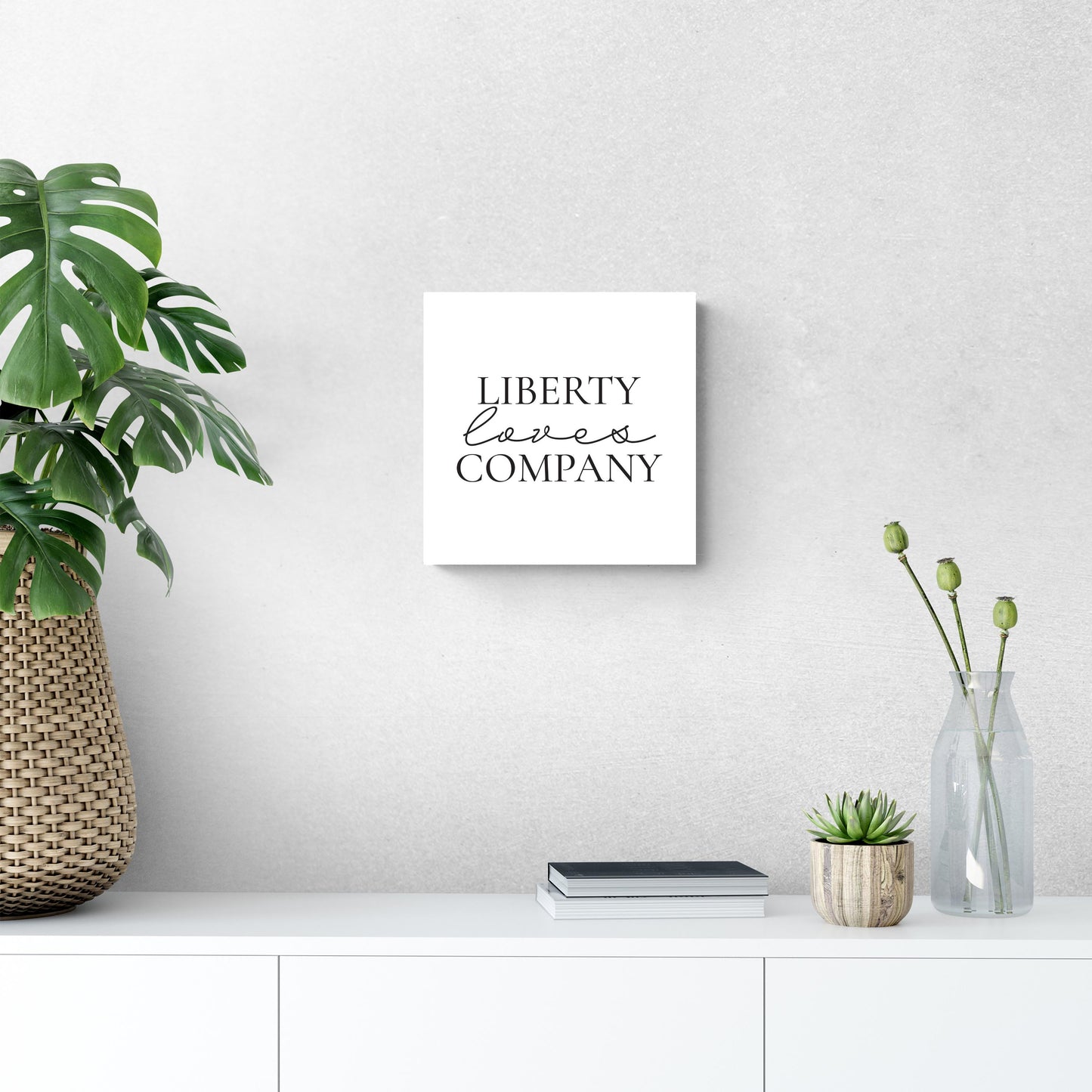Minimalistic B&W Pennsylvania Liberty Quip | Wood Sign | Eaches | Min 2