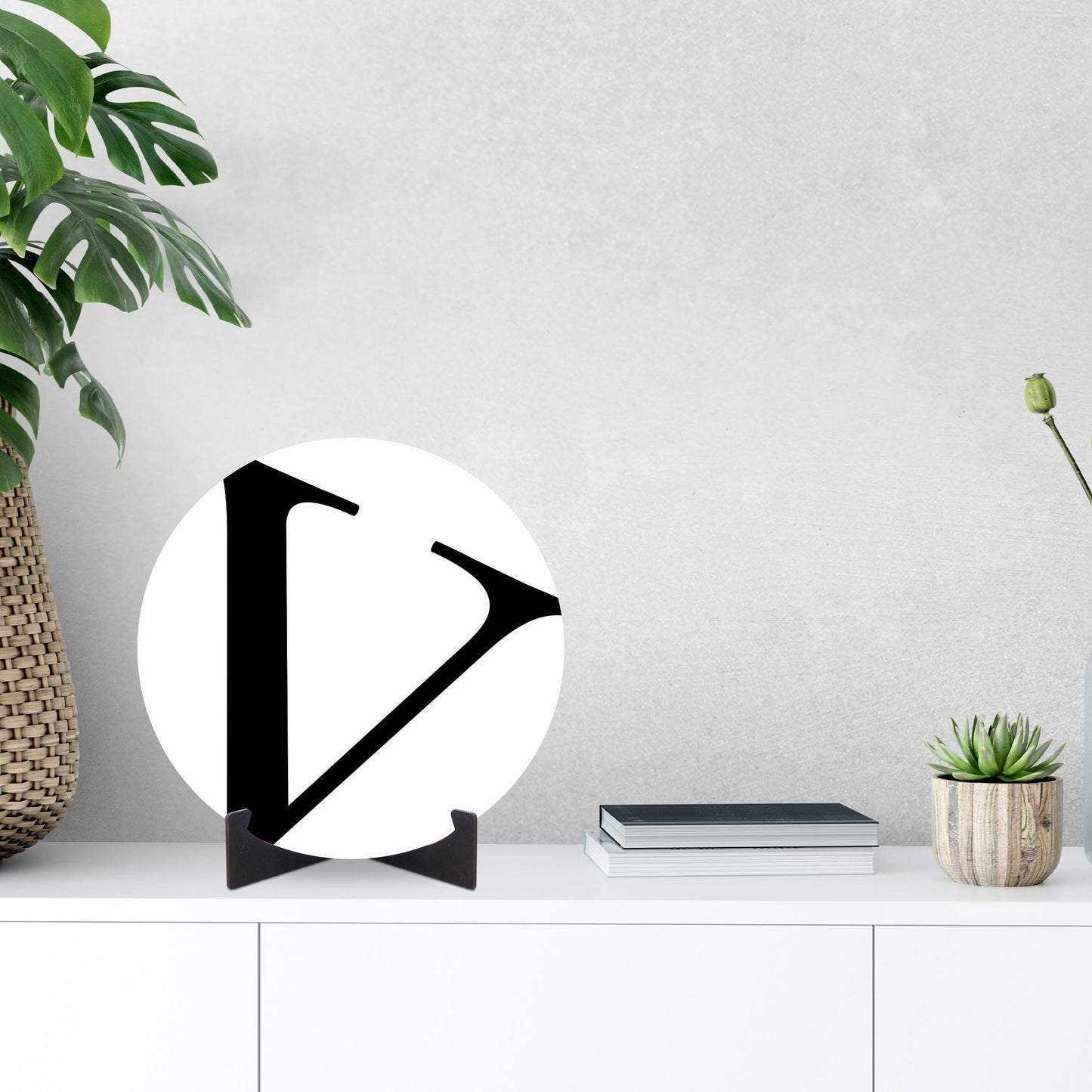 Minimalist Monogram V | Wood Sign | Eaches | Min 1