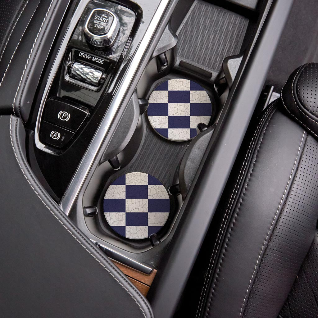 Nautical Flag November| Absorbent Car Coasters | Set of 2 | Min 4