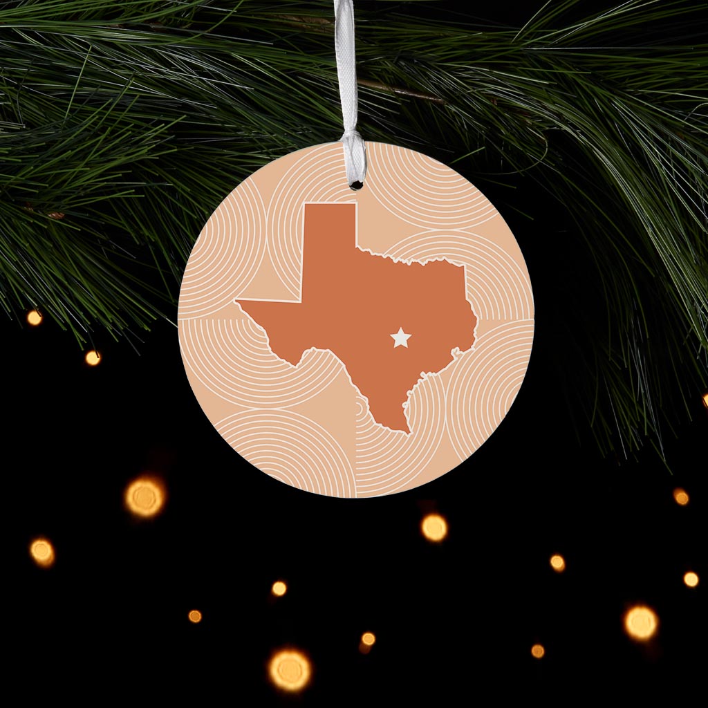 Modern Minimalist Texas Austin Star | Wood Ornament | Eaches | Min 6