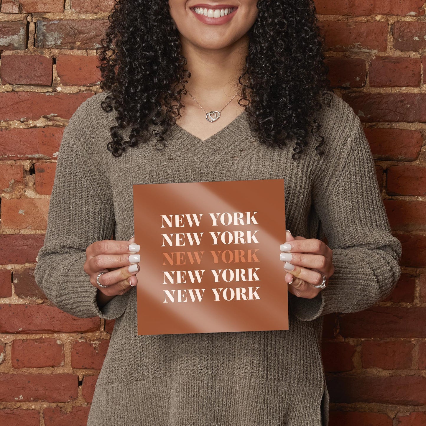 Modern Minimalist New York Repeated Dark | Hi-Def Glass Art | Eaches | Min 2