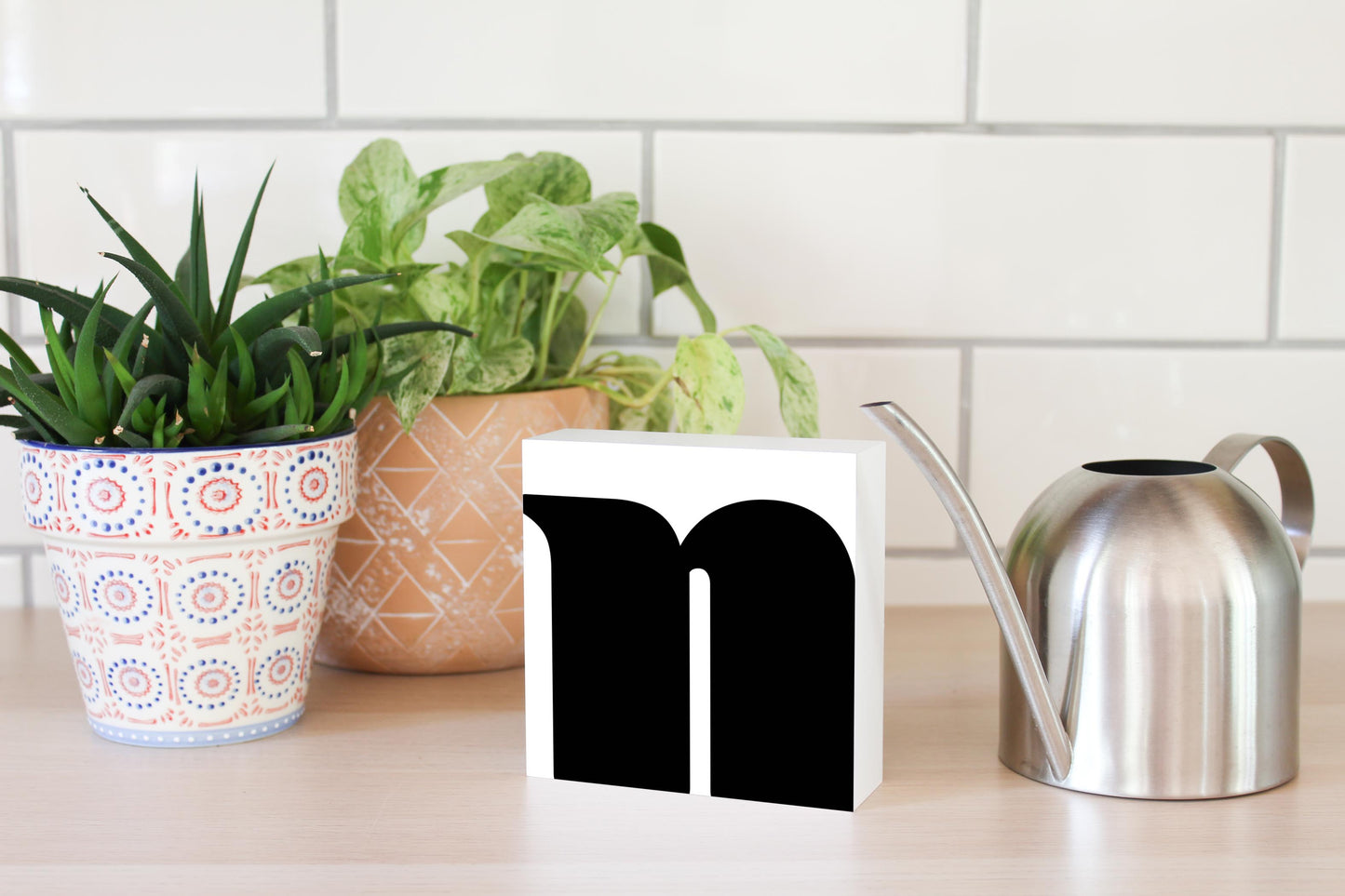 Fun Chunky Monogram N | Wood Block | Eaches | Min 4