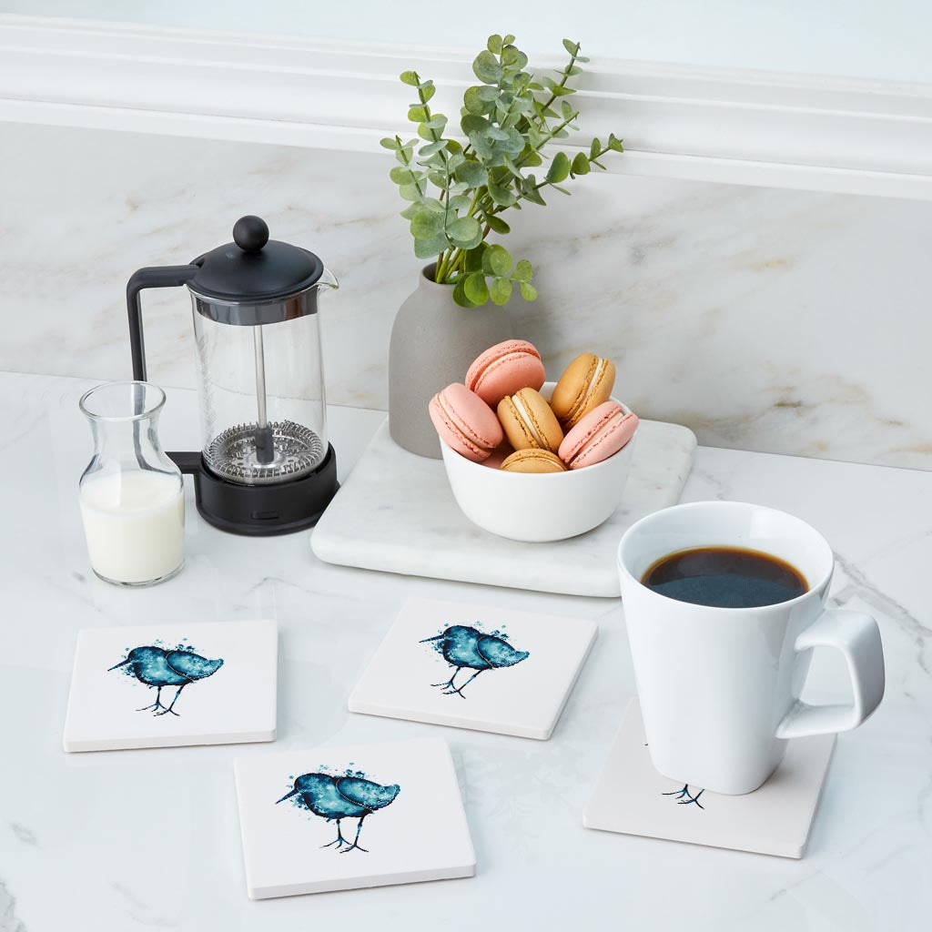 New England Water Color Sand Piper | Absorbent Coasters | Set of 4 | Min 2