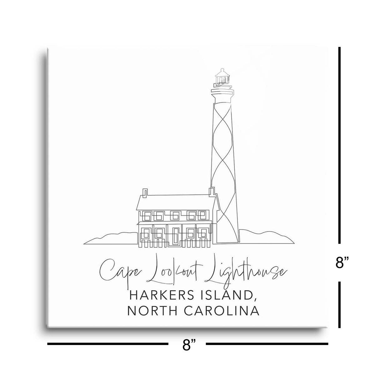 Cape Lookout Lighthouse | Hi-Def Glass Art | Eaches | Min 2