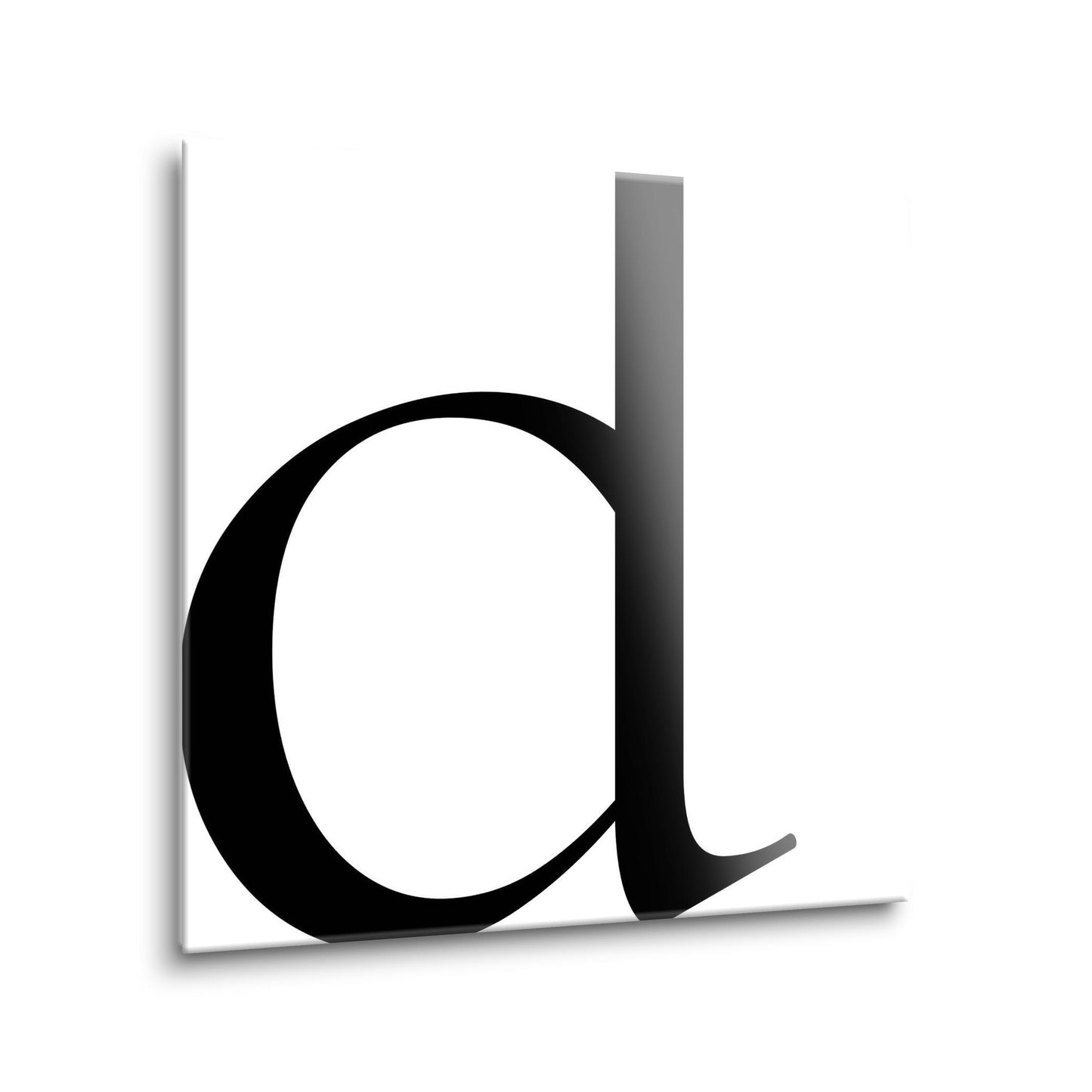 Minimal Monogram D | Hi-Def Glass Art | Eaches | Min 1