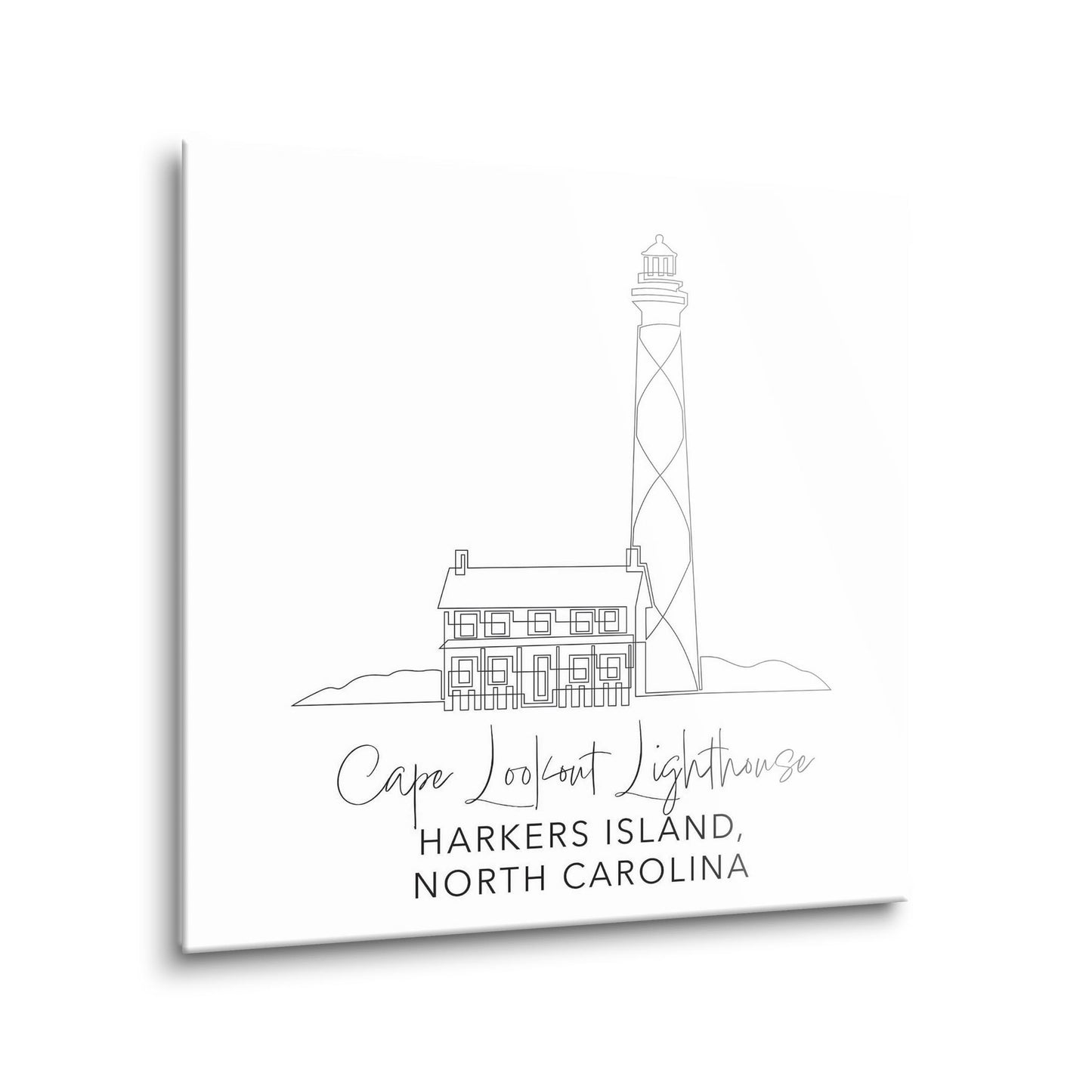 Cape Lookout Lighthouse | Hi-Def Glass Art | Eaches | Min 1