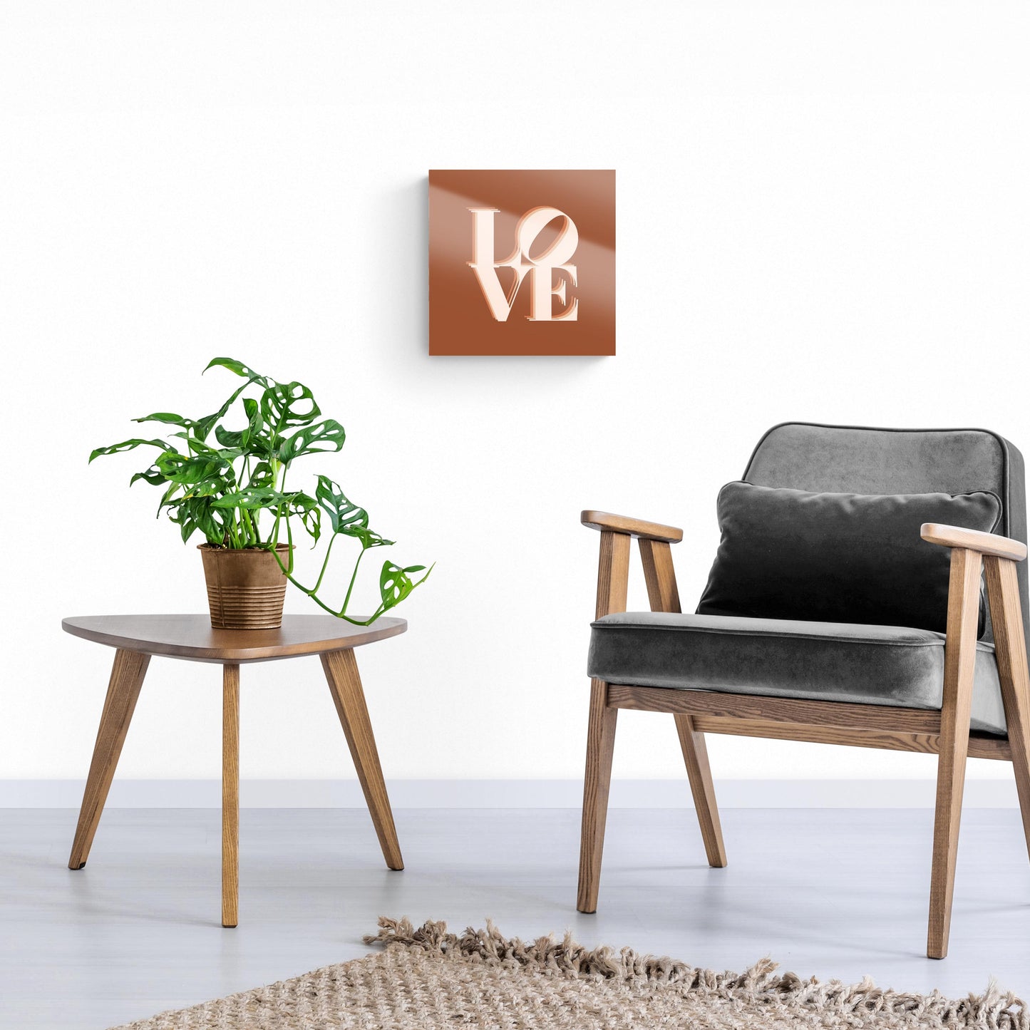 Modern Minimalist Pennsylvania Love Dark | Hi-Def Glass Art | Eaches | Min 1