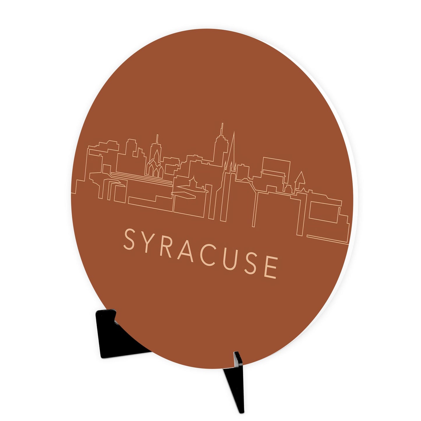 Modern Minimalist New York Syracuse Skyline | Wood Sign | Eaches | Min 1