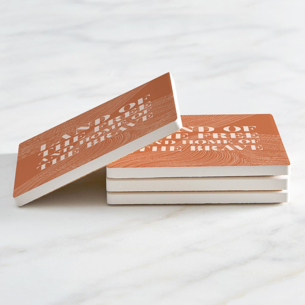 Modern Minimalist New York Free Brave | Absorbent Coasters | Set of 4 | Min 2