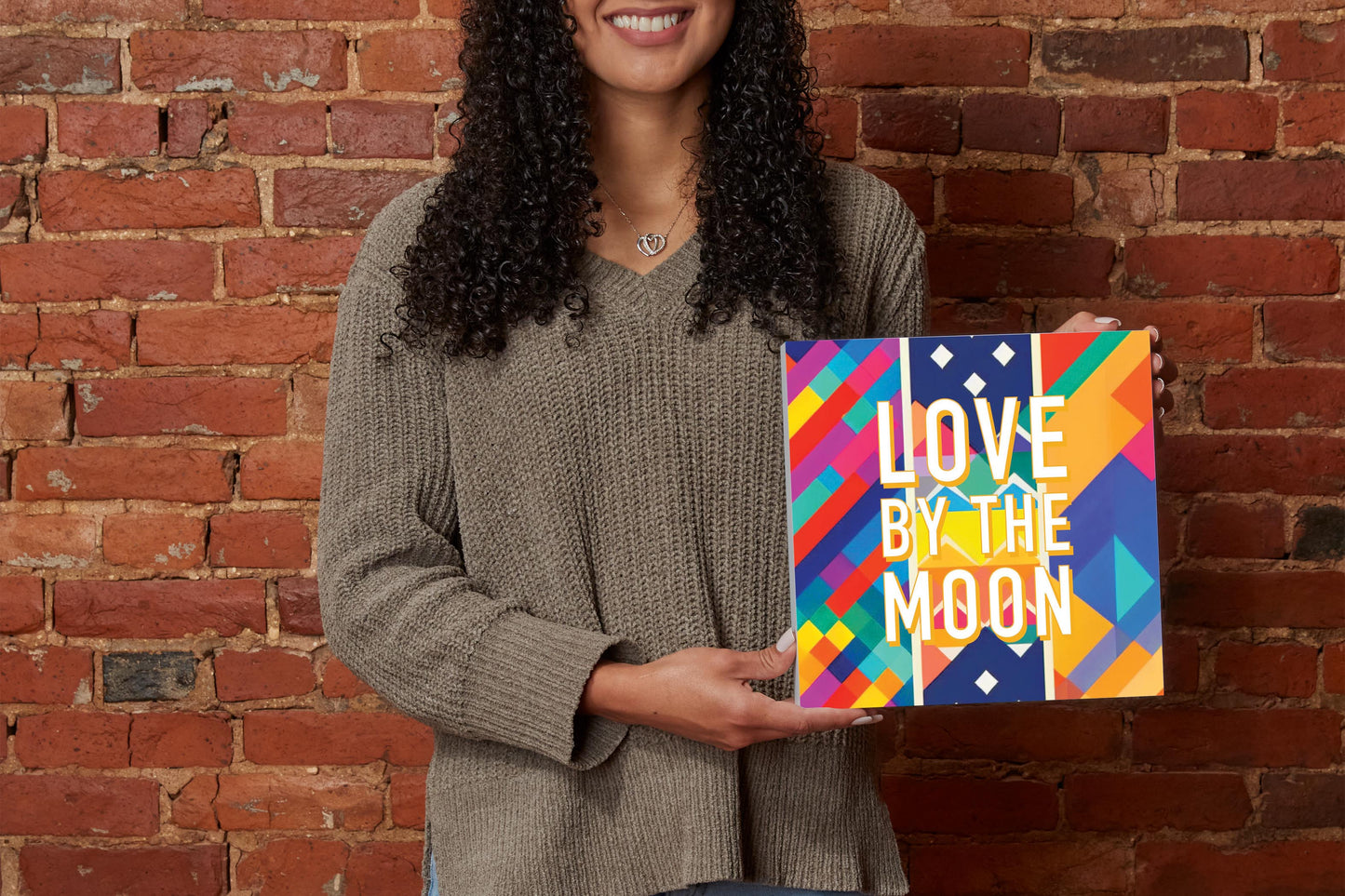 Love By The Moon | Wood Block | Eaches | Min 2