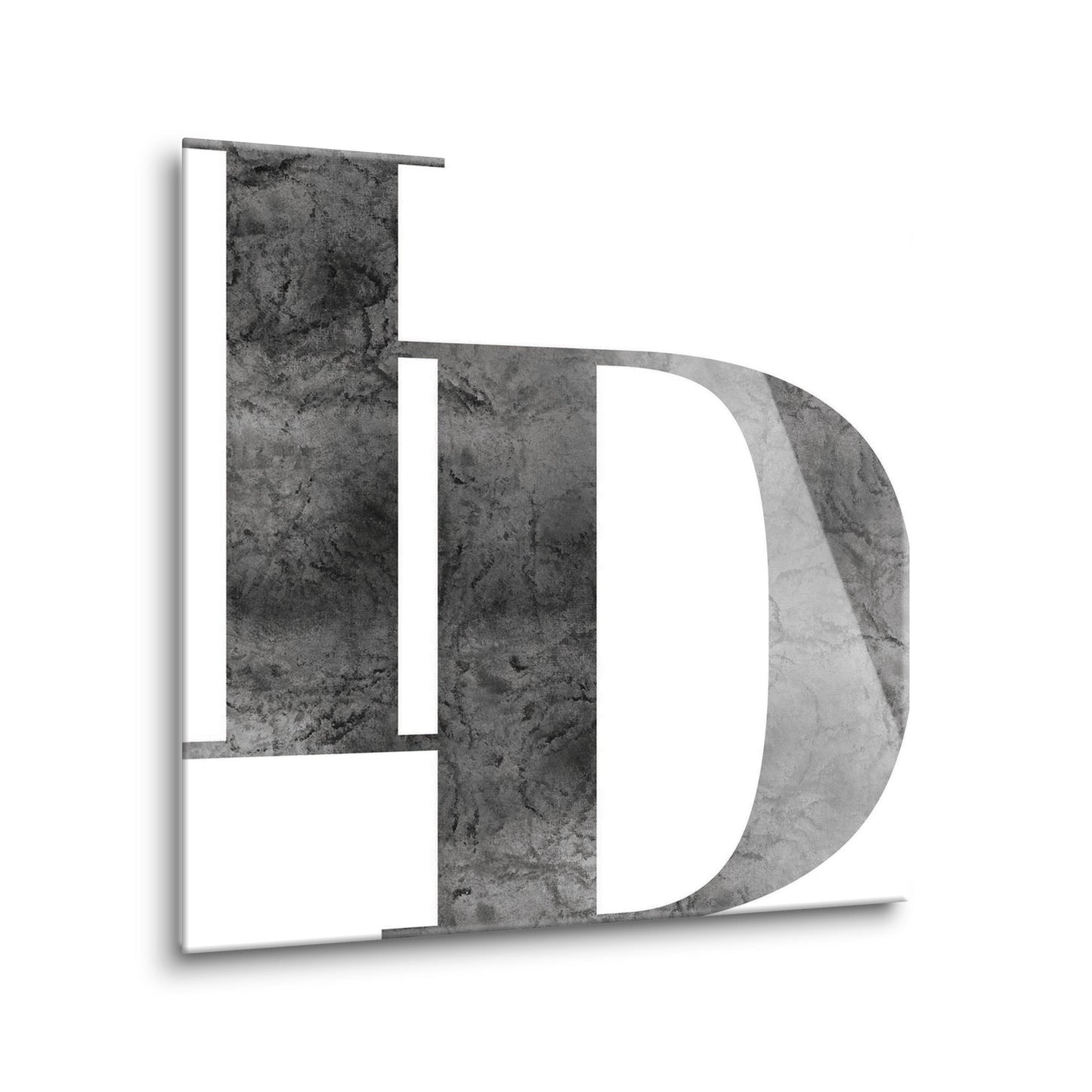 Minimalist B&W Idaho White Initials | Hi-Def Glass Art | Eaches | Min 2