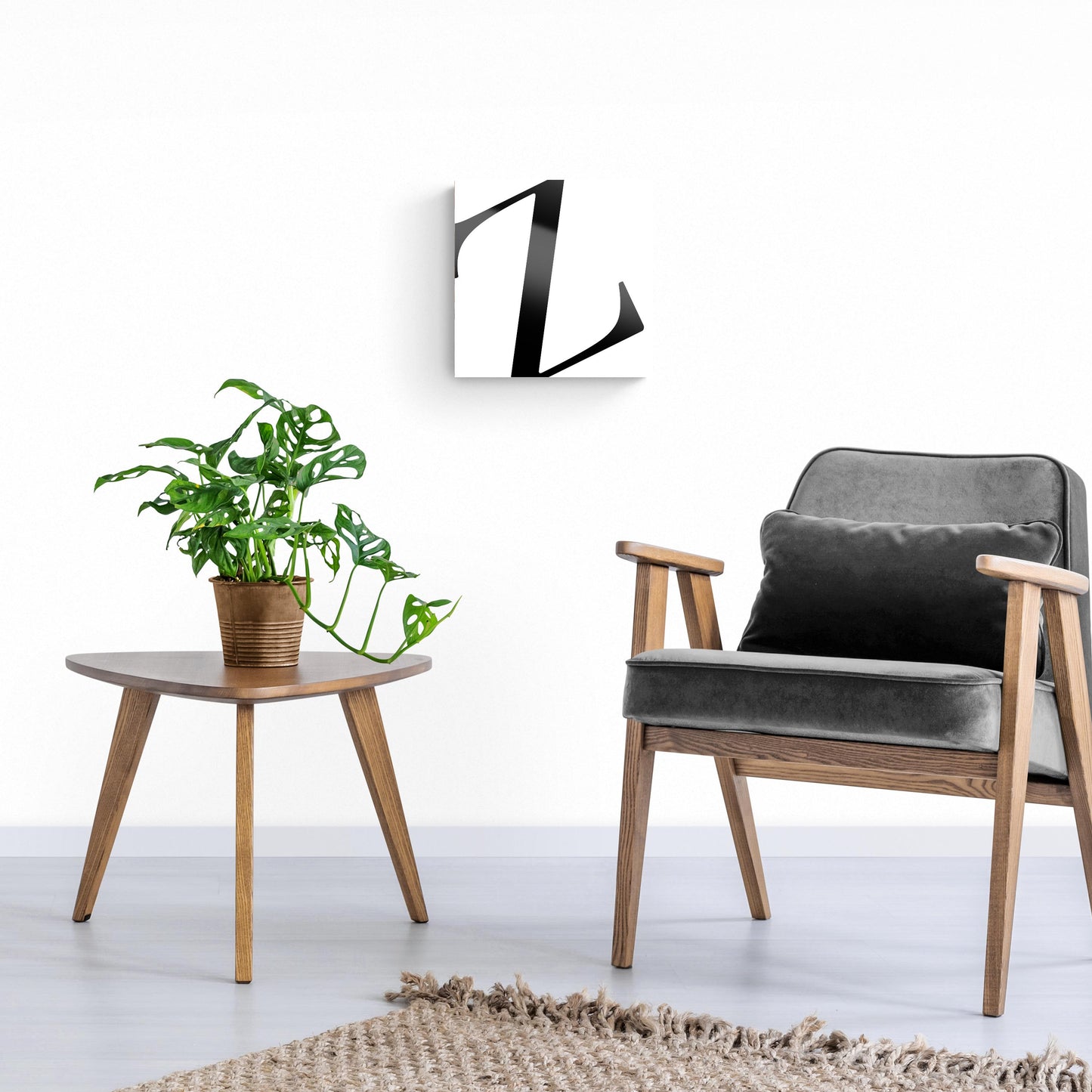 Minimal Monogram Z| Hi-Def Glass Art | Eaches | Min 1