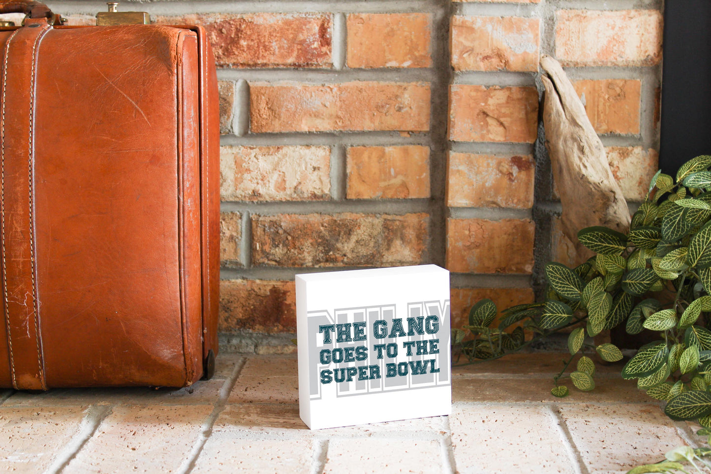 Modern Minimalist Pennsylvania Super Bowl Gang | Wood Block | Eaches | Min 4