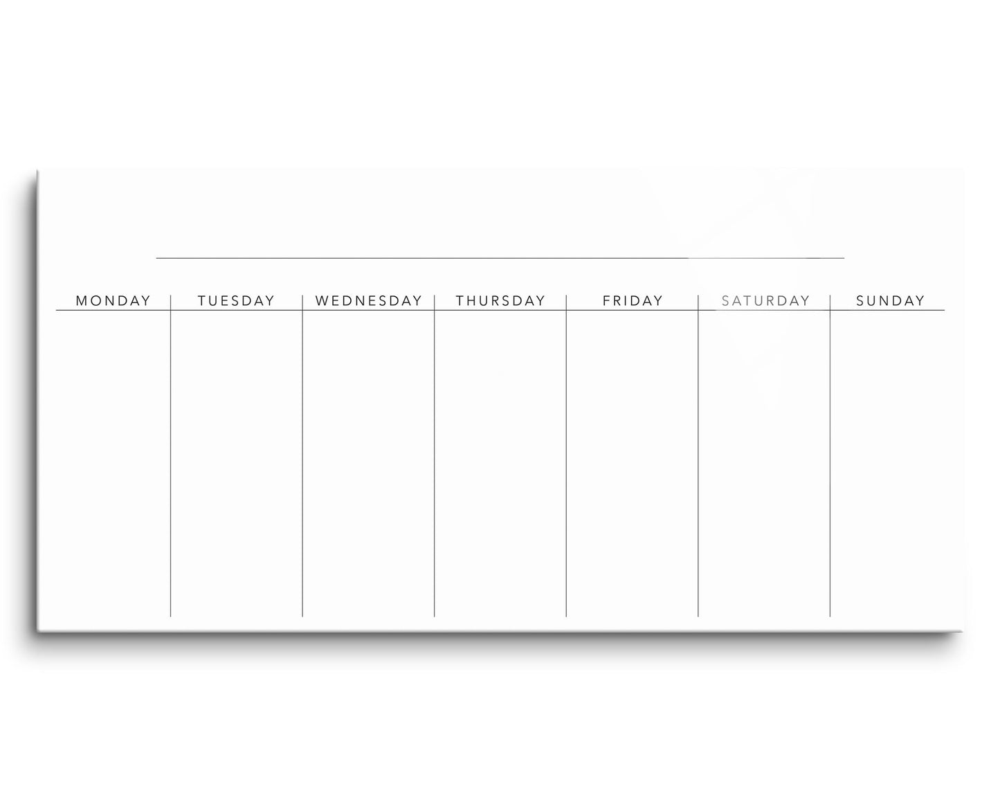 Minimalist Weekly Planner| Hi-Def Glass Art | Eaches | Min 2