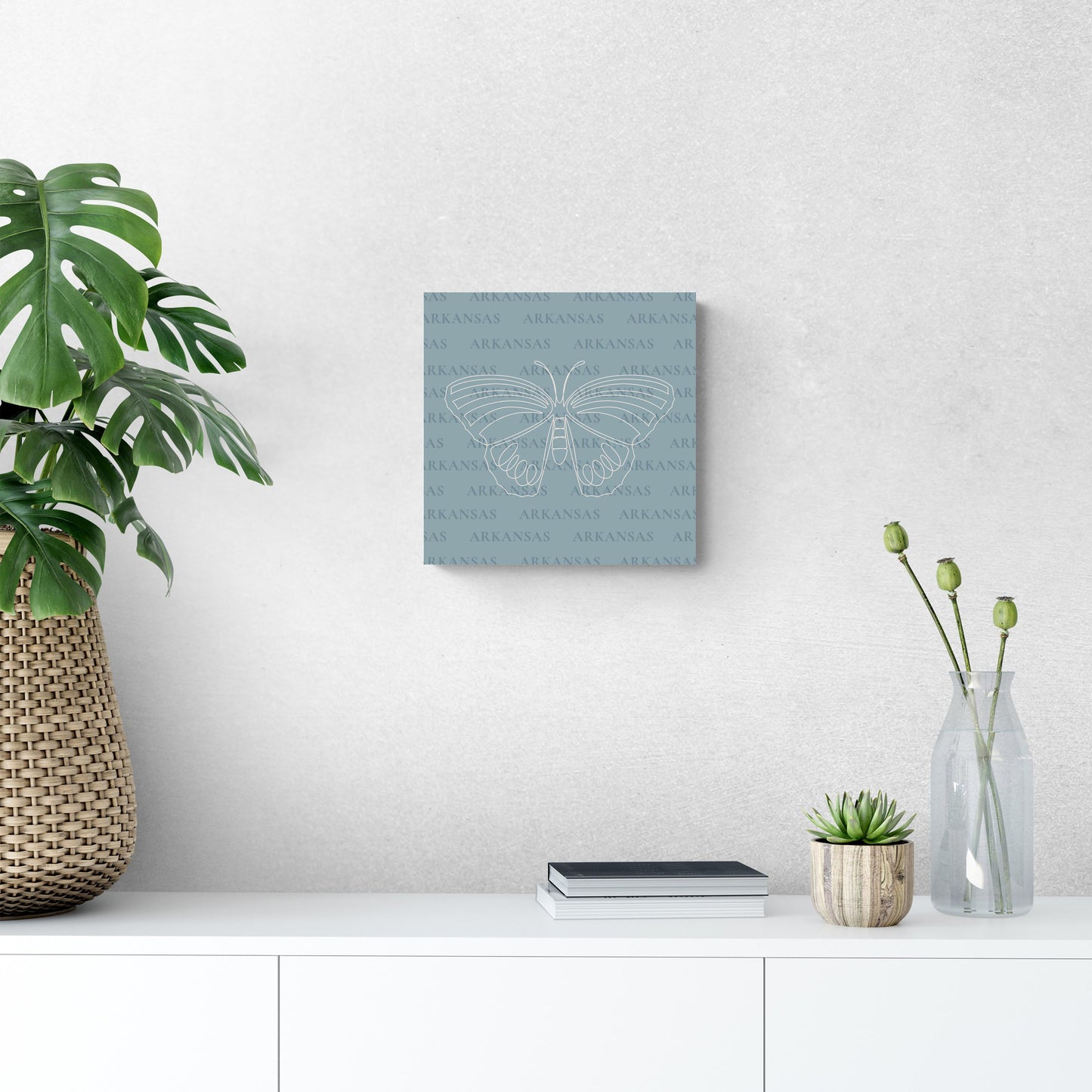 Modern Minimalist Arkansas Diana Fritillary Butterfly | Wood Sign | Eaches | Min 2