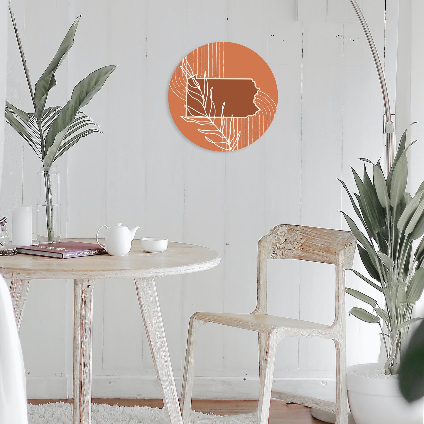 Modern Minimalist Pennsylvania State Leaf | Wood Sign | Eaches | Min 1