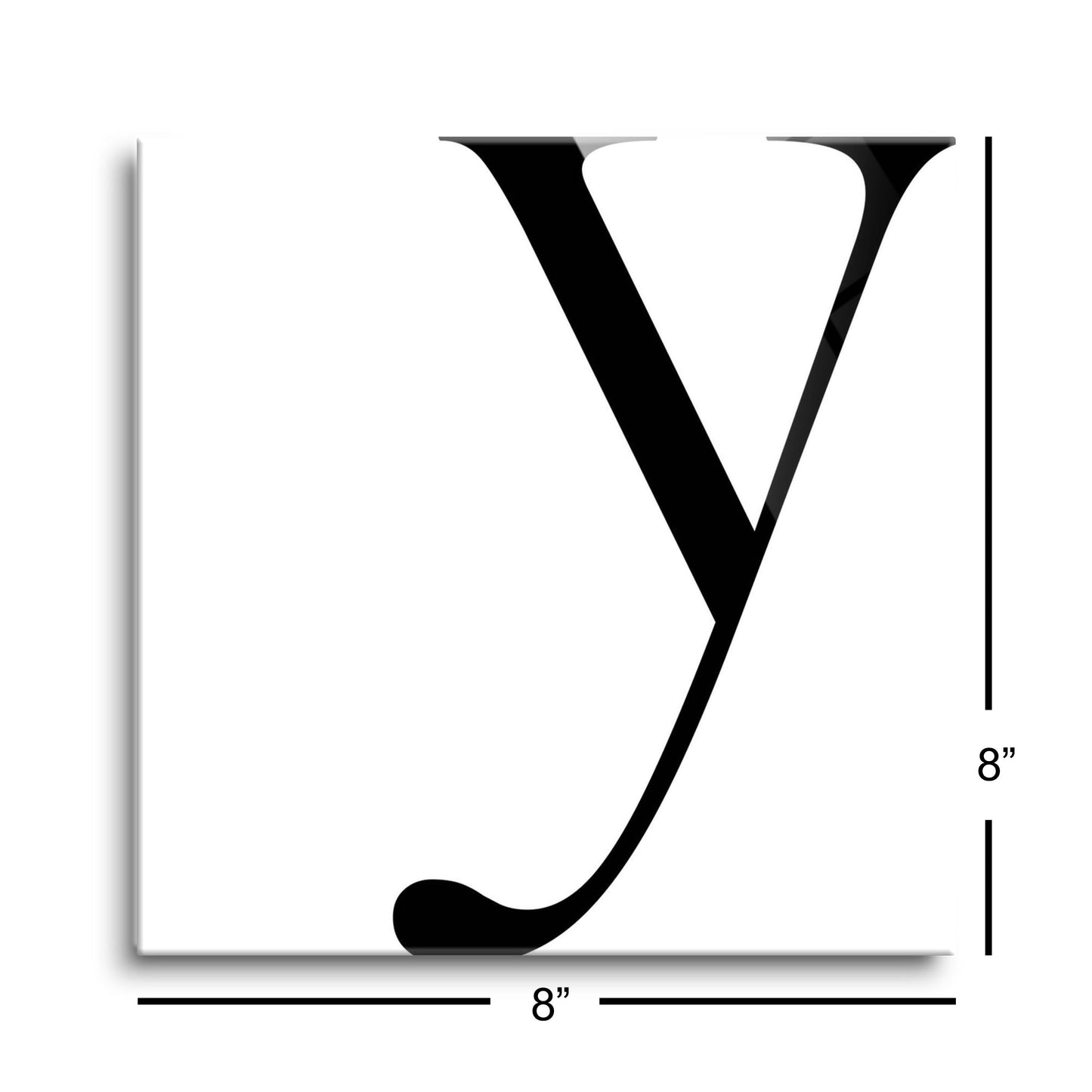Minimal Monogram Y | Hi-Def Glass Art | Eaches | Min 2