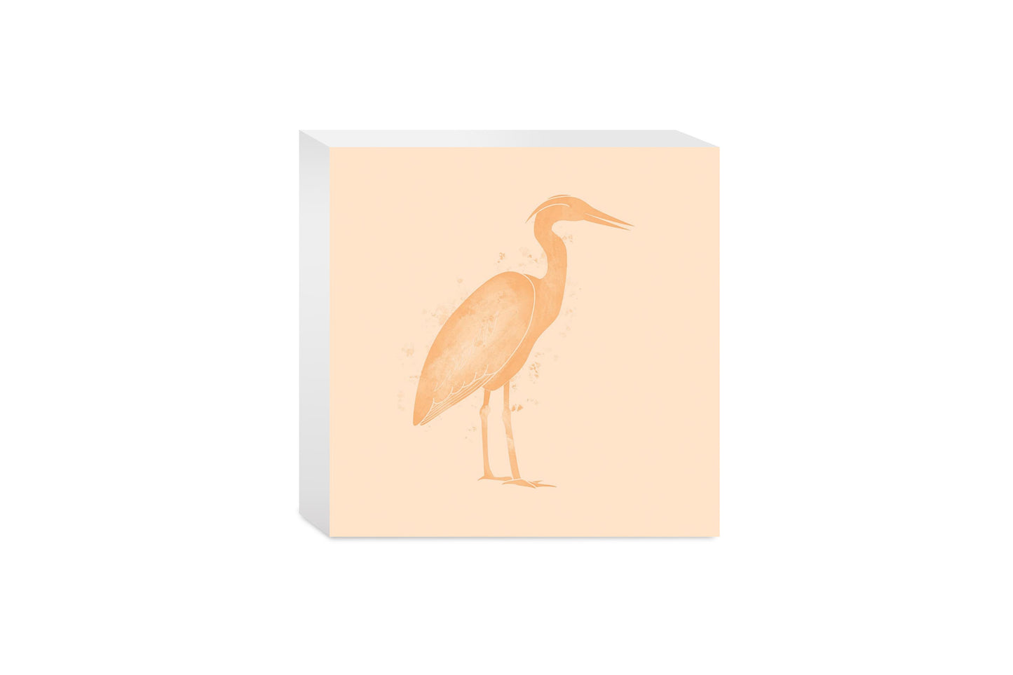 Louisiana Colorful Water Color Heron | Wood Block | Eaches | Min 4