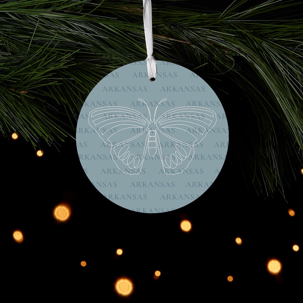 Modern Minimalist Arkansas Diana Fritillary Butterfly | Wood Ornament | Eaches | Min 6