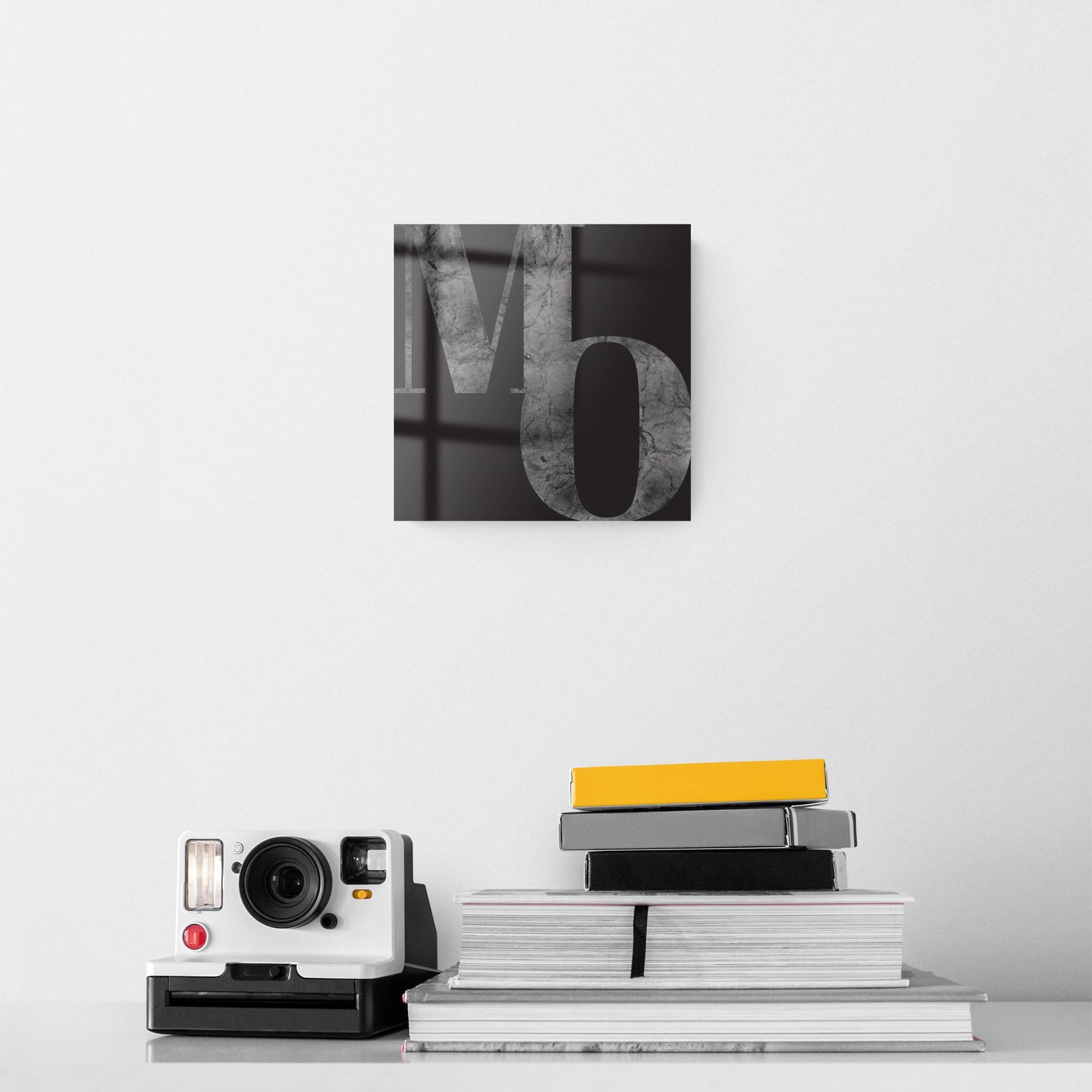 Minimalist B&W Missouri Black Initials | Hi-Def Glass Art | Eaches | Min 2