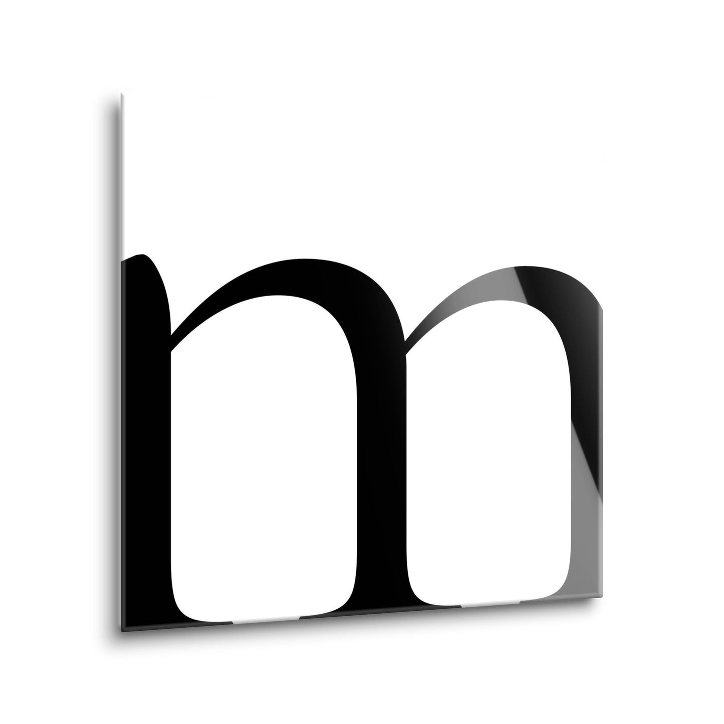 Minimal Monogram M | Hi-Def Glass Art | Eaches | Min 2