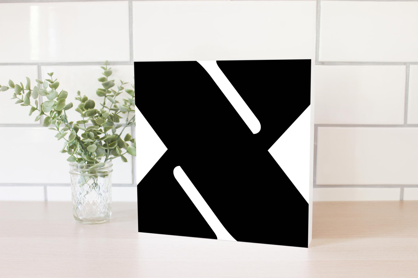 Fun Chunky Monogram X | Wood Block | Eaches | Min 2