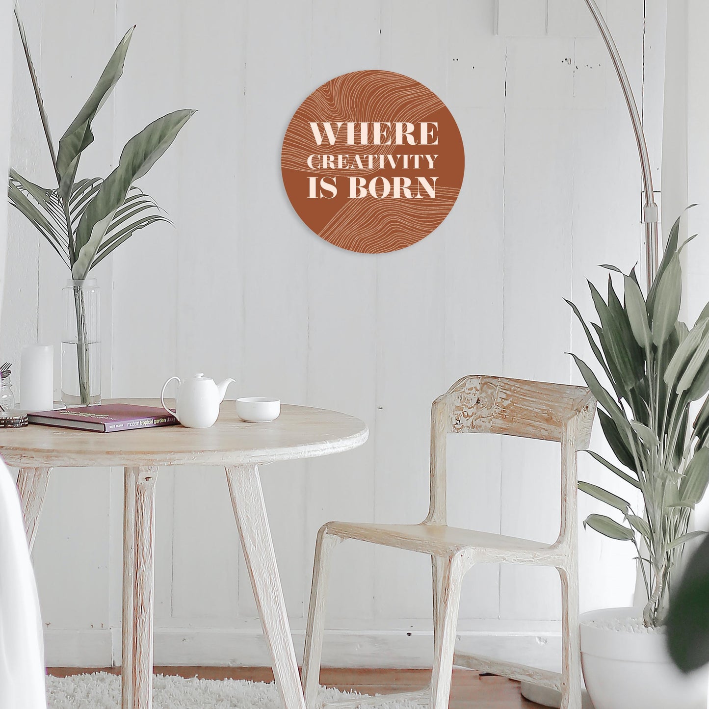Modern Minimalist New York Creativity Is Born | Wood Sign | Eaches | Min 1
