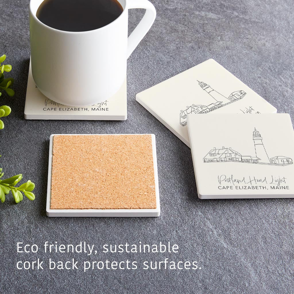 Portland Head Light | Absorbent Coasters | Set of 4 | Min 2