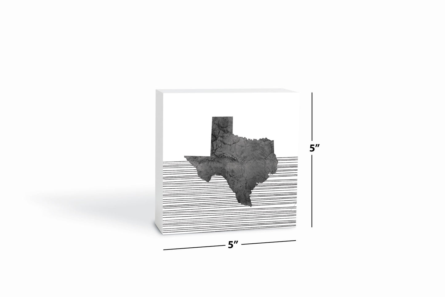 Modern Texas State Shape With Straight Lines | Wood Block | Eaches | Min 4