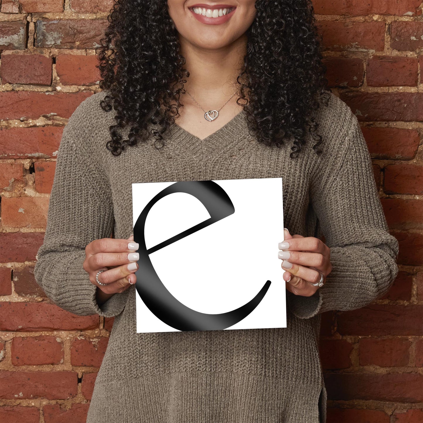 Minimal Monogram E | Hi-Def Glass Art | Eaches | Min 2