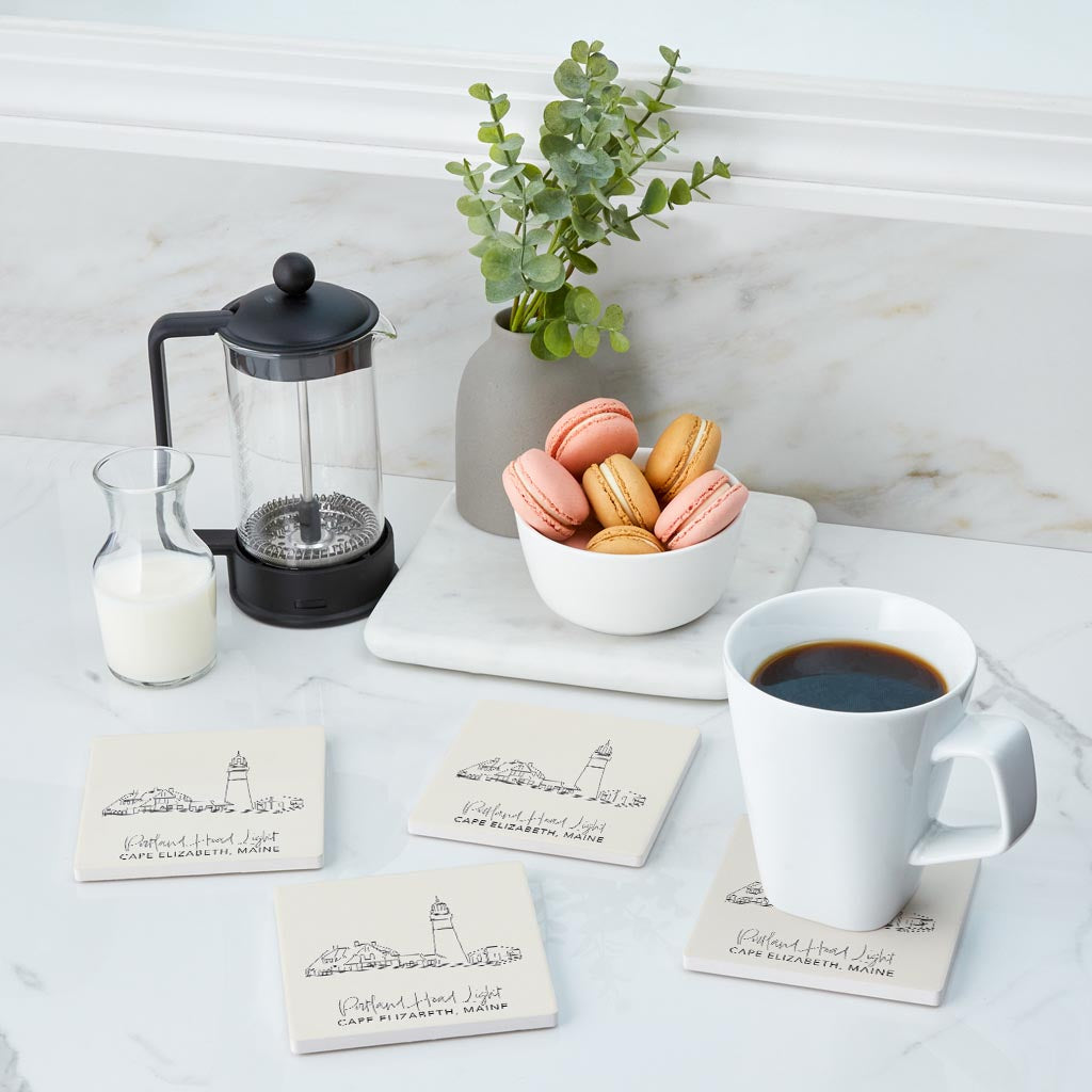 Portland Head Light | Absorbent Coasters | Set of 4 | Min 2