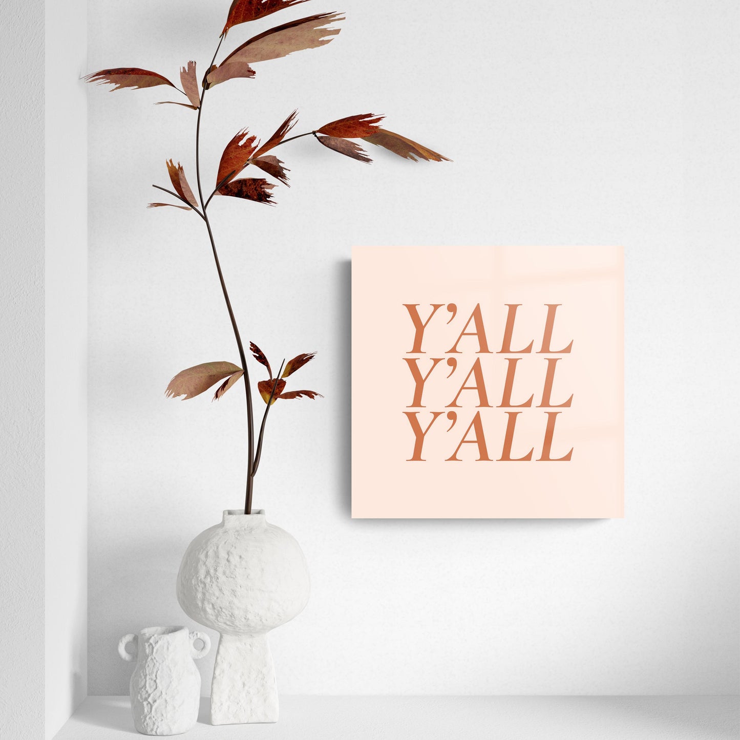 Modern Minimalist Texas Yall | Hi-Def Glass Art | Eaches | Min 2