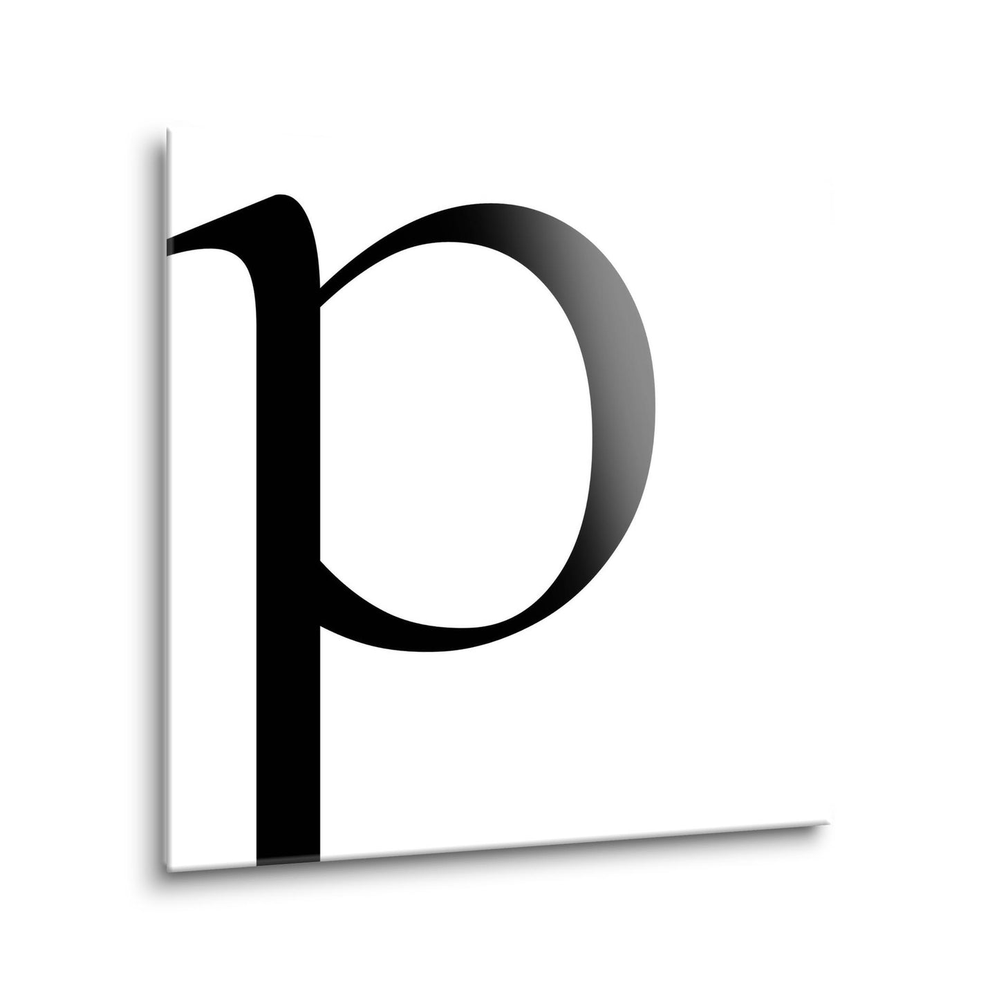 Minimal Monogram P | Hi-Def Glass Art | Eaches | Min 1