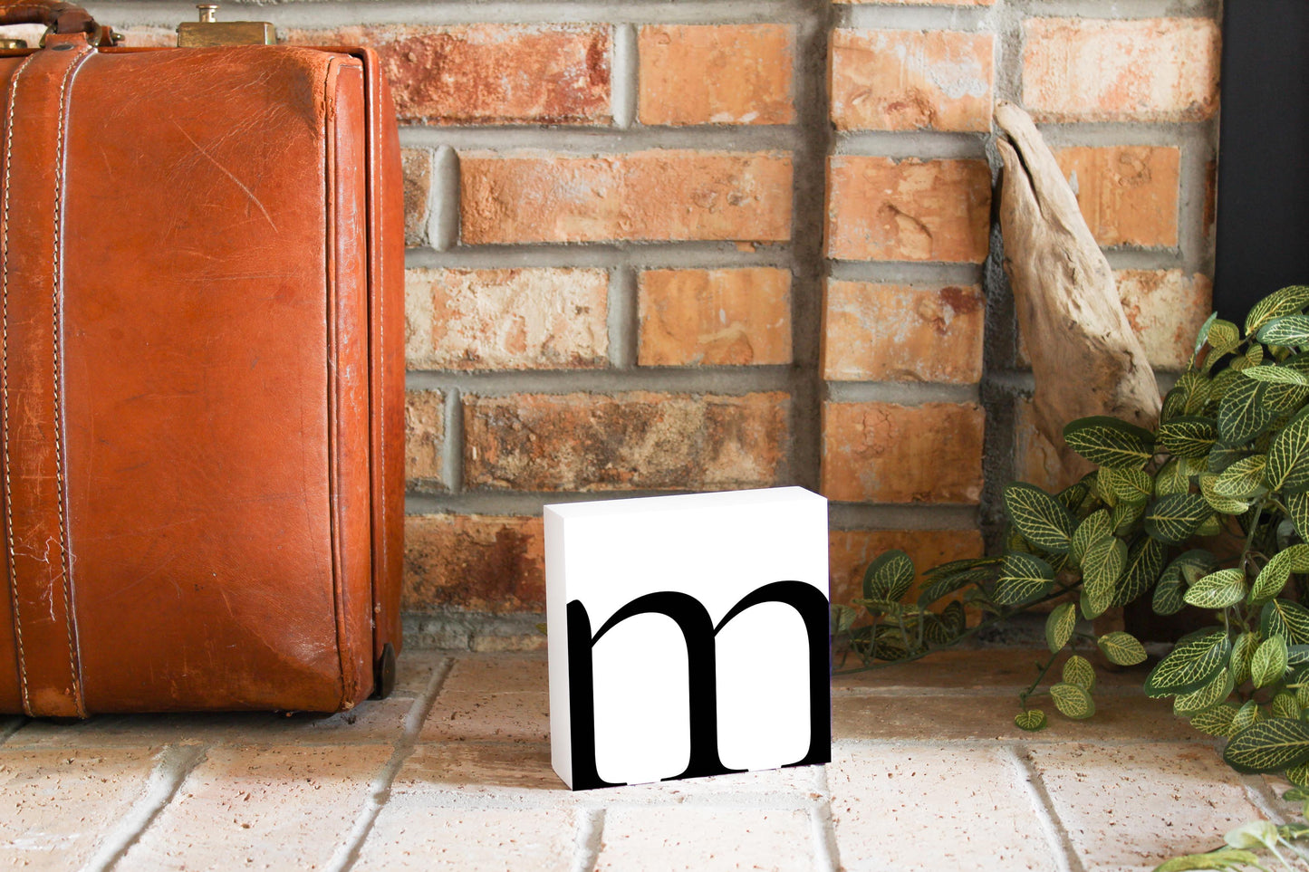 Minimal Monogram M| Wood Block | Eaches | Min 4