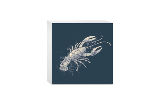 Modern Minimalist Louisiana Crawfish Water Color | Wood Block | Eaches | Min 4
