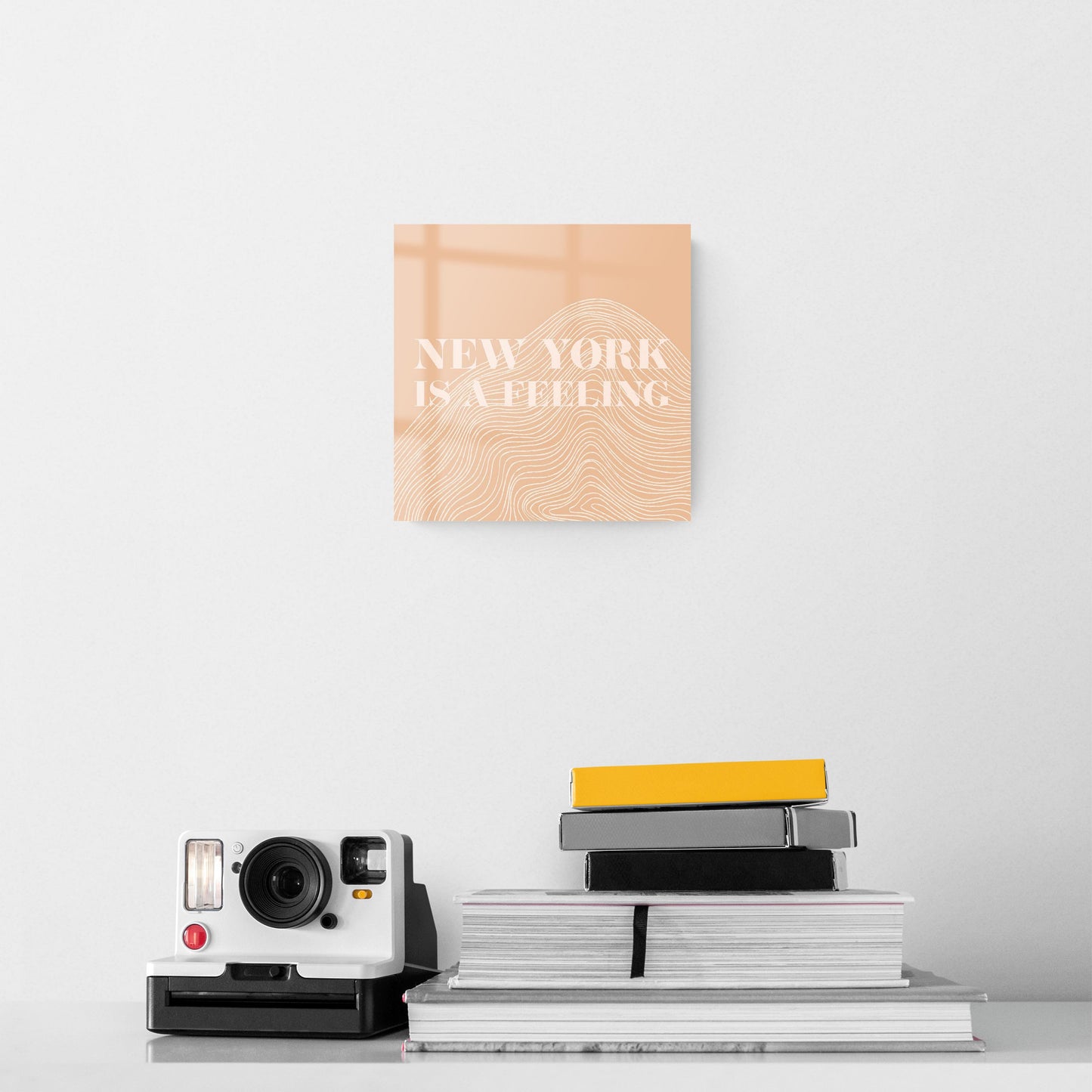 Modern Minimalist New York Is A Feeling | Hi-Def Glass Art | Eaches | Min 2